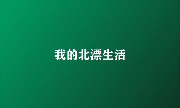 我的北漂生活