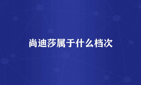 尚迪莎属于什么档次