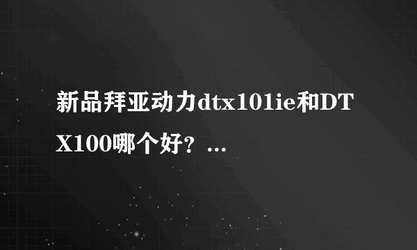 新品拜亚动力dtx101ie和DTX100哪个好？麻烦详细说说。