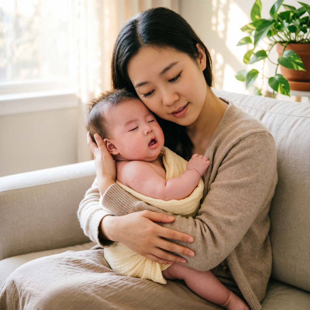 宝宝觉得自己和妈妈是一体的