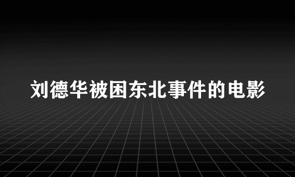 刘德华被困东北事件的电影