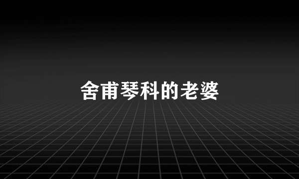 舍甫琴科的老婆