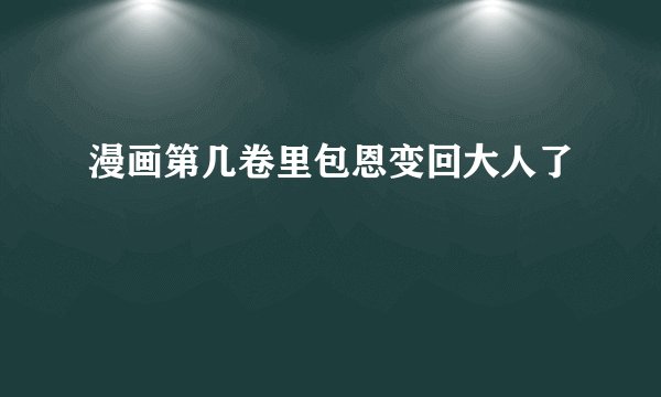 漫画第几卷里包恩变回大人了