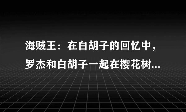 海贼王：在白胡子的回忆中，罗杰和白胡子一起在樱花树下喝酒，并告诉白胡子“D”的含义是第几集？？