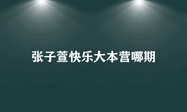 张子萱快乐大本营哪期
