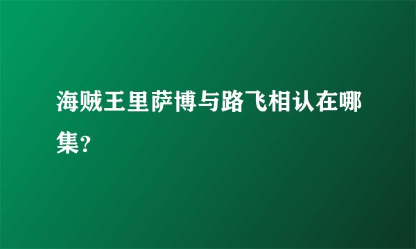 海贼王里萨博与路飞相认在哪集？