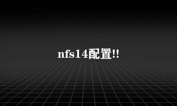 nfs14配置!!