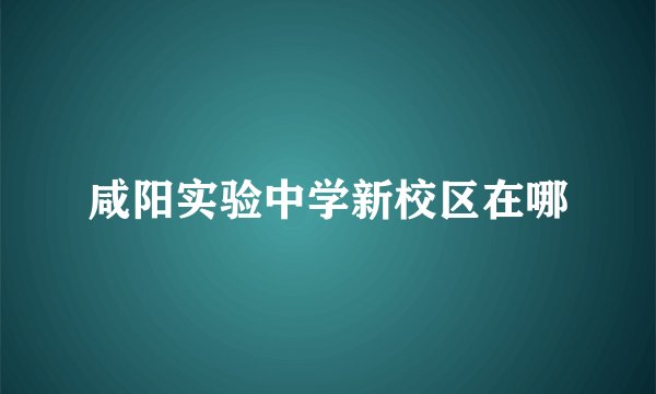 咸阳实验中学新校区在哪
