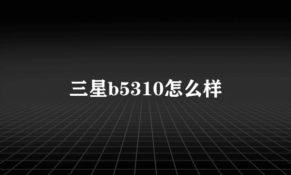 三星b5310怎么样