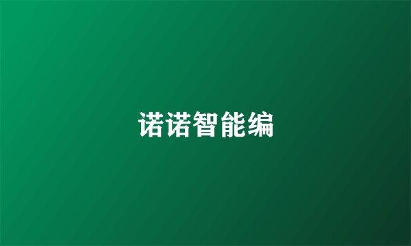诺诺智能编