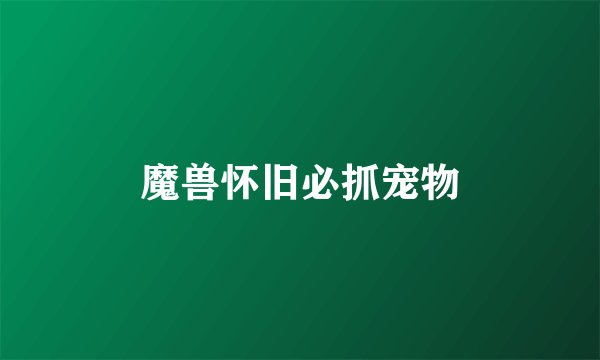 魔兽怀旧必抓宠物