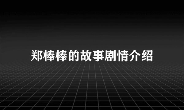 郑棒棒的故事剧情介绍