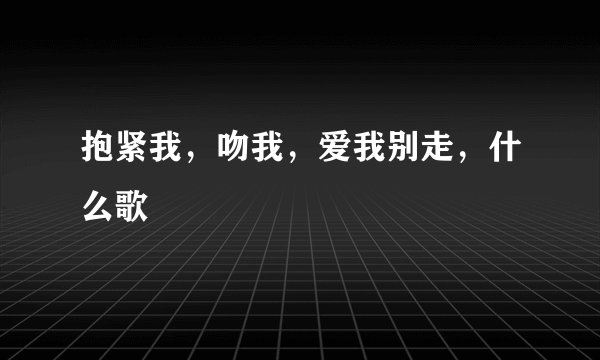 抱紧我，吻我，爱我别走，什么歌